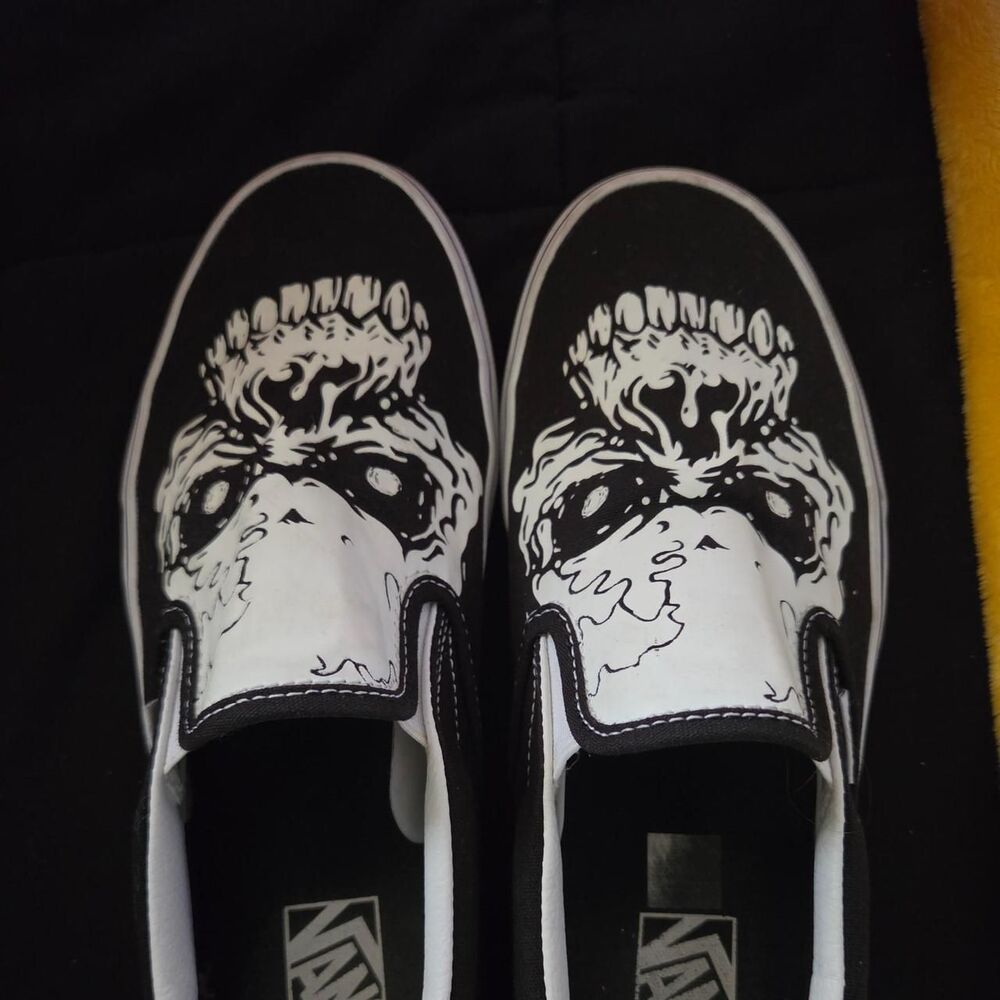 Men's glow-in-the-dark Vans slip-ons